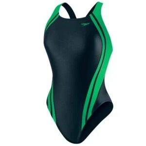 Speedo Women's Black and Green Swimsuit Size 40